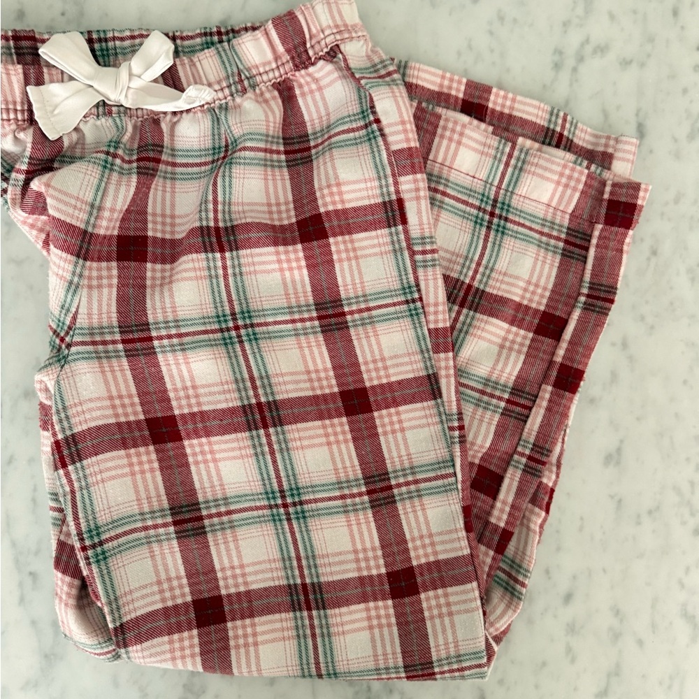 Abercrombie kids girls size 7 red plaid pajama bottoms